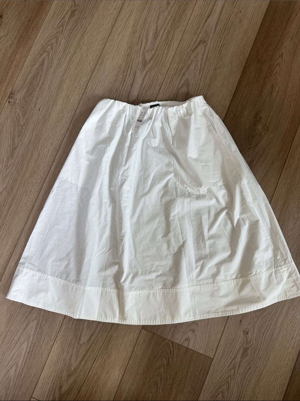 NWT J Crew White Poplin Midi Skirt